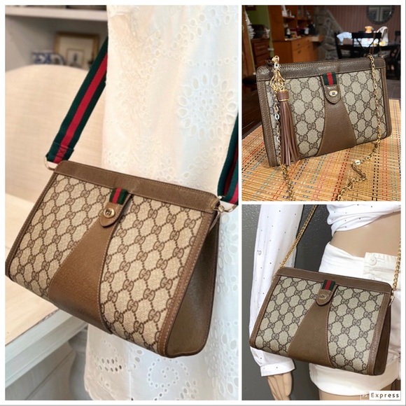 Authentic Gucci Ophidia Supreme Clutch 3 way Beautiful Rare size 9” 🤩🤩🤩 - Picture 7 of 11